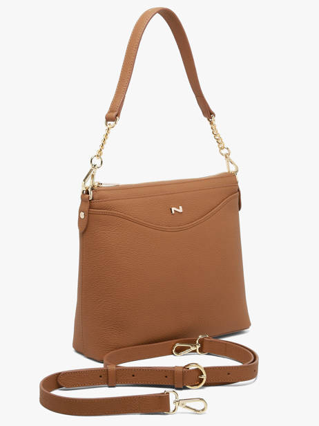 Sac Bandoulière Greta Cuir Nathan baume Marron riviera 2 vue secondaire 2