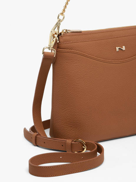 Sac Bandoulière Greta Cuir Nathan baume Marron riviera 2 vue secondaire 3