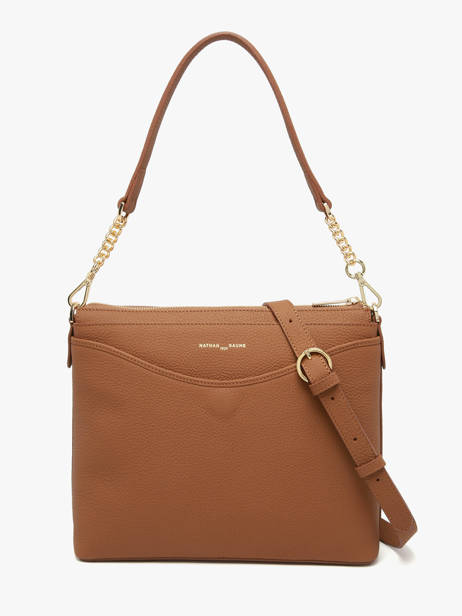 Sac Bandoulière Greta Cuir Nathan baume Marron riviera 2 vue secondaire 5