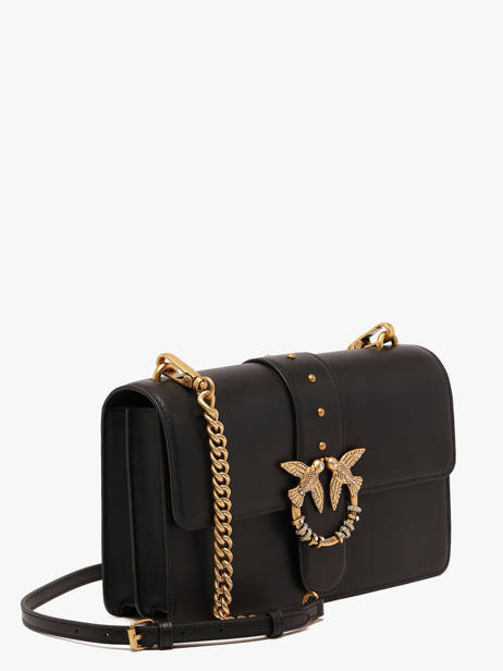 Sac Bandoulière Love Bag Icon Cuir Pinko Noir love bag icon 7070A0F1 vue secondaire 2