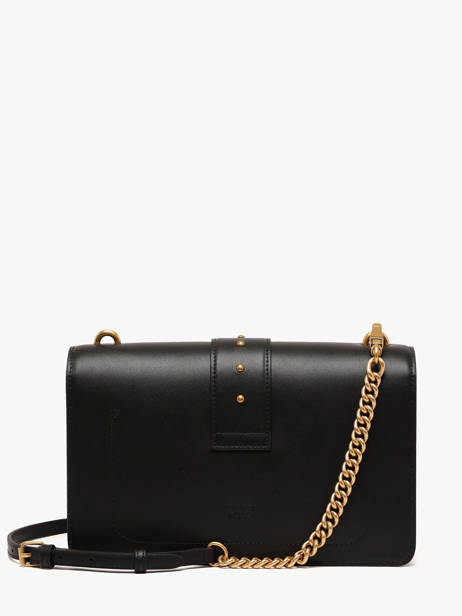 Sac Bandoulière Love Bag Icon Cuir Pinko Noir love bag icon 7070A0F1 vue secondaire 5