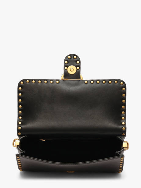 Sac Bandoulière Love Bag Icon Cuir Pinko Noir love bag icon 7665A2JG vue secondaire 4