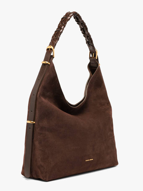 Grand Sac Hobo Jess En Cuir Velours Vanessa bruno Marron jess 29V40917 vue secondaire 2