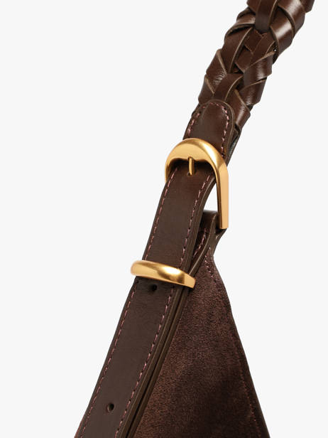 Grand Sac Hobo Jess En Cuir Velours Vanessa bruno Marron jess 29V40917 vue secondaire 3