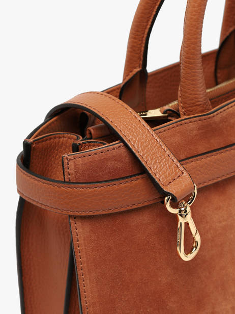 Sac Porté Main M Faubourg Daim Cuir Lancel Marron faubourg A14257 vue secondaire 3