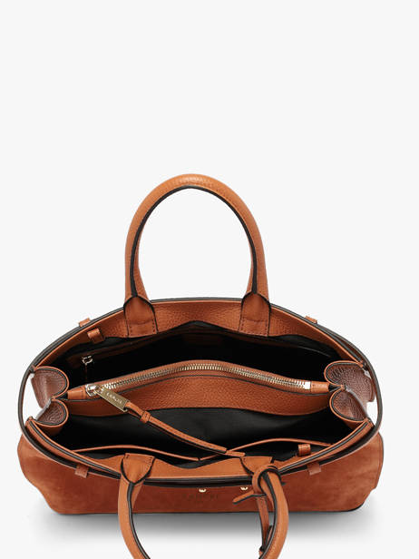 Sac Porté Main M Faubourg Daim Cuir Lancel Marron faubourg A14257 vue secondaire 4