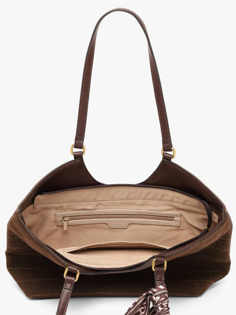 Sac Porté épaule Croco Chic David jones Marron croco chic CM8681 vue secondaire 3
