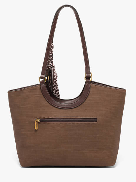 Sac Porté épaule Croco Chic David jones Marron croco chic CM8681 vue secondaire 4