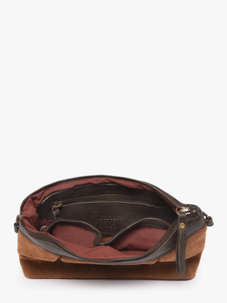 Sac Bandoulière Vienne Cuir Basilic pepper Marron vienne BVIE01 vue secondaire 4