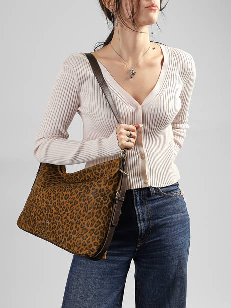 Sac Porté épaule Moreen Cuir Daim Nat et nin Marron vintage MOREEN vue secondaire 1