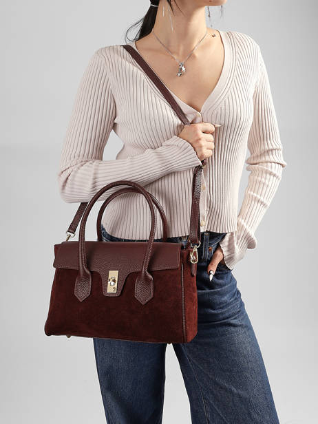 Sac Porté épaule Velvet Caviar Cuir Milano Marron velvet caviar VC26061 vue secondaire 1