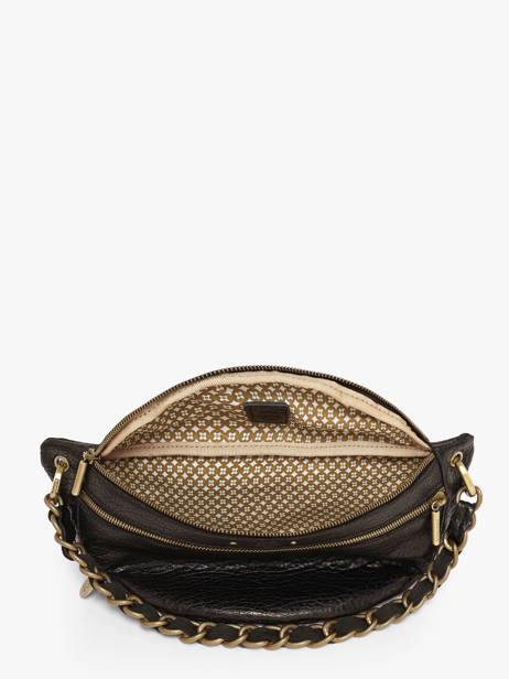 Sac Banane Cuir Mila louise Noir vintage 23689E1 vue secondaire 3