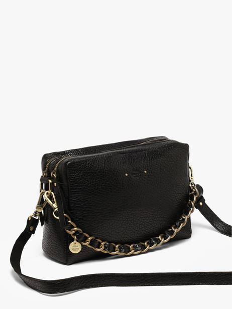 Sac Bandoulière Vintage Cuir Mila louise Noir vintage 23673LE1 vue secondaire 2