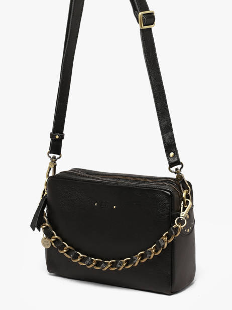 Sac Bandoulière Vintage Cuir Mila louise Noir vintage 23673LC1 vue secondaire 2