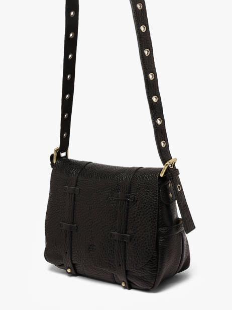 Sac Bandoulière Vintage Cuir Mila louise Noir vintage 3917E1 vue secondaire 2
