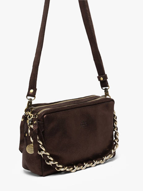 Sac Bandoulière Mama Cuir Mila louise Marron vintage 23673X vue secondaire 2