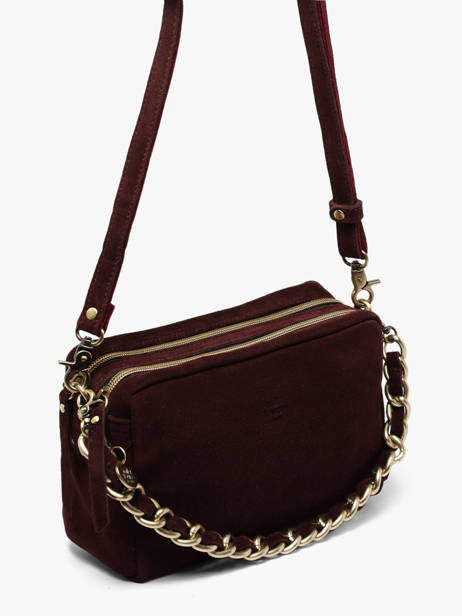 Sac Bandoulière Vintage Cuir Mila louise Rouge vintage 23673V vue secondaire 2