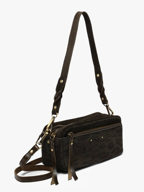Sac Bandoulière Vintage Cuir Mila louise Vert vintage 3916PA1 vue secondaire 2
