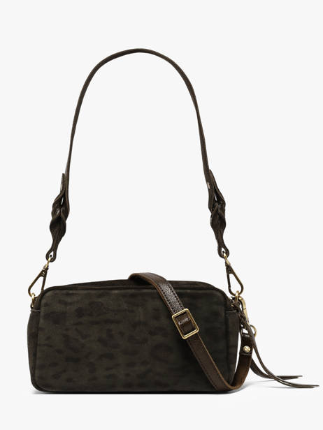 Sac Bandoulière Vintage Cuir Mila louise Vert vintage 3916PA1 vue secondaire 4