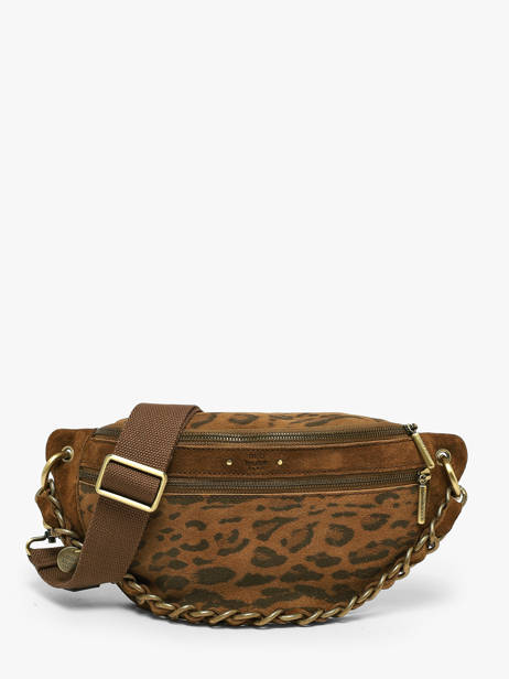Sac Banane Cuir Mila louise Beige vintage 23689PA1