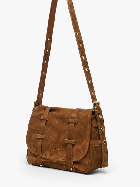 Sac Bandoulière Vintage Cuir Mila louise Beige vintage 3917V vue secondaire 2