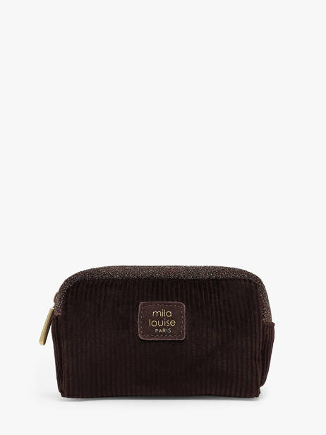 Trousse En Velours Côtelé Mila louise Marron vfr2 16069FR2