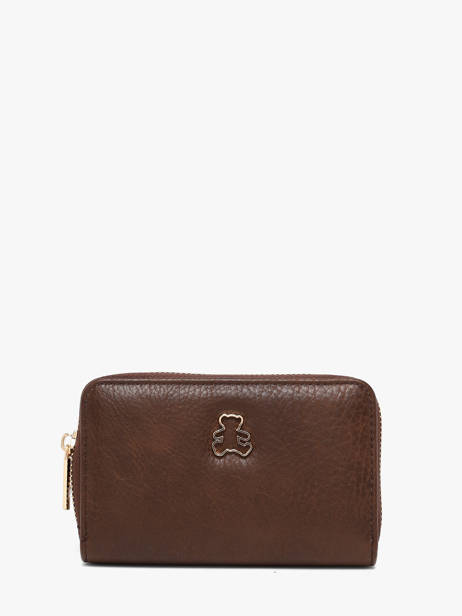 Portefeuille Ego Lulu castagnette Marron zip EGO26053