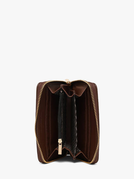 Portefeuille Ego Lulu castagnette Marron zip EGO26053 vue secondaire 1