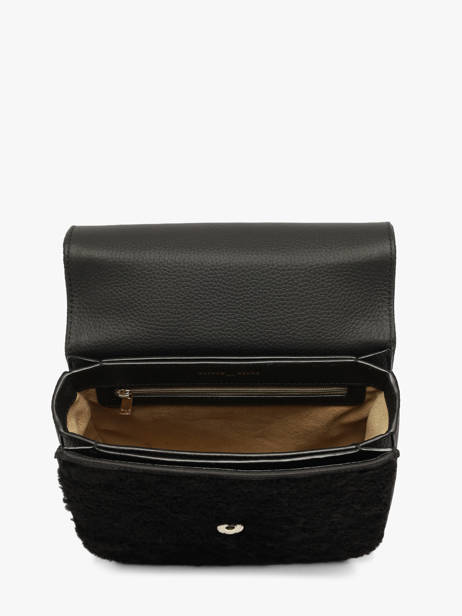 Sac Bandoulière Ulysse Peau Lainée Et Cuir Nathan baume Noir odyssey 2S vue secondaire 4