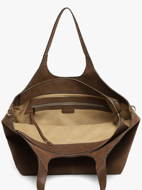 Sac Porté épaule Dubai Nubuck Cuir Nathan baume Marron riverside 3NG vue secondaire 3