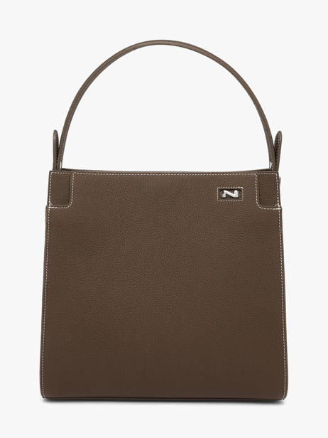 Sac Main Elisabeth Cuir Nathan baume Marron dynasty 4