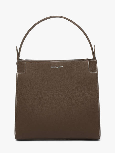 Sac Main Elisabeth Cuir Nathan baume Marron dynasty 4 vue secondaire 5