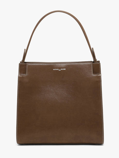 Sac à Main Elisabeth Cuir Nubuck Nathan baume Marron dynasty 4NG vue secondaire 5