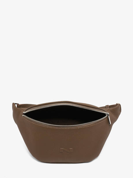 Sac Banane Large Derby Bis Cuir Nathan baume Marron n city 22 vue secondaire 4