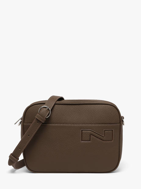 Sac Bandoulière N City Louvain Cuir Nathan baume Marron n city 7