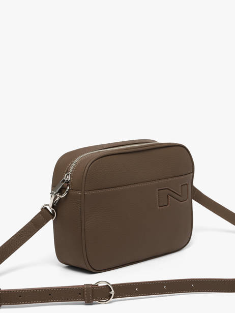 Sac Bandoulière N City Louvain Cuir Nathan baume Marron n city 7 vue secondaire 2