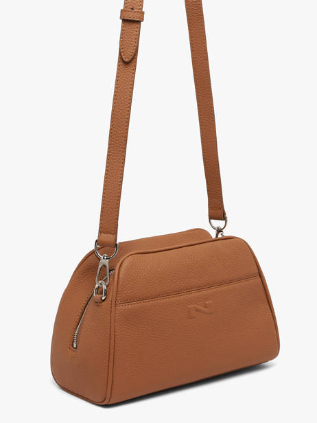 Sac Bandoulière Brenda Cuir Nathan baume Marron state 2 vue secondaire 2