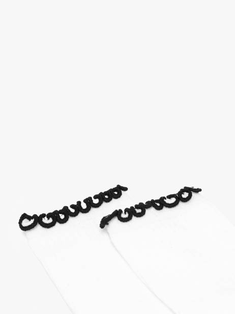 Chaussettes Contrast Frills Pieces Blanc socks women 17160900 vue secondaire 1