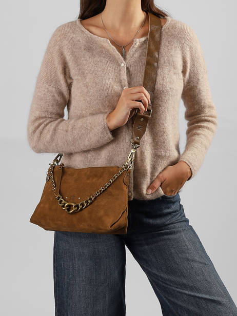 Sac Bandoulière Vintage Cuir Mila louise Beige vintage 3864VC1 vue secondaire 1