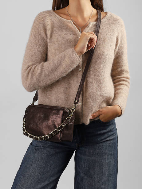 Sac Bandoulière Mama Cuir Mila louise Marron vintage 23673X vue secondaire 1