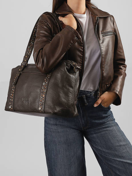Sac Porté épaule Brooklyn Cuir Basilic pepper Marron brooklyn BBRO04 vue secondaire 1
