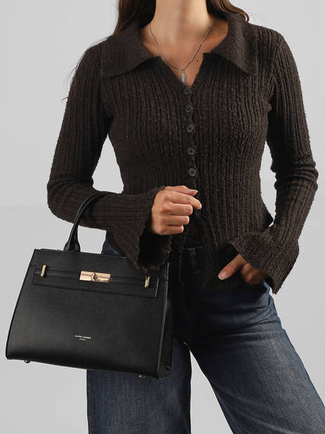 Sac Porté Main Saffiano David jones Noir saffiano CM8609 vue secondaire 1
