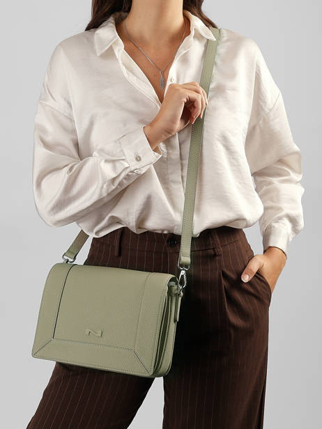 Sac Bandoulière Rotterdam Cuir Nathan baume Vert mondrian 3 vue secondaire 1