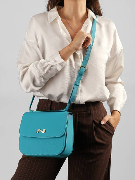 Sac Bandoulière Ulysse Cuir Nathan baume Bleu odyssey 2 vue secondaire 1