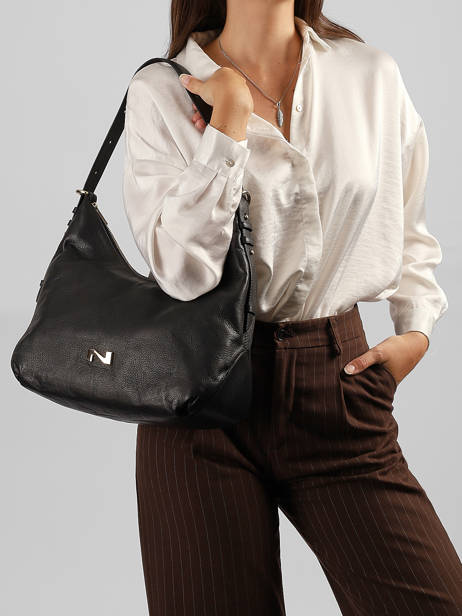 Sac Porté épaule Carrie En Cuir Nathan baume Noir vogue 1 vue secondaire 1