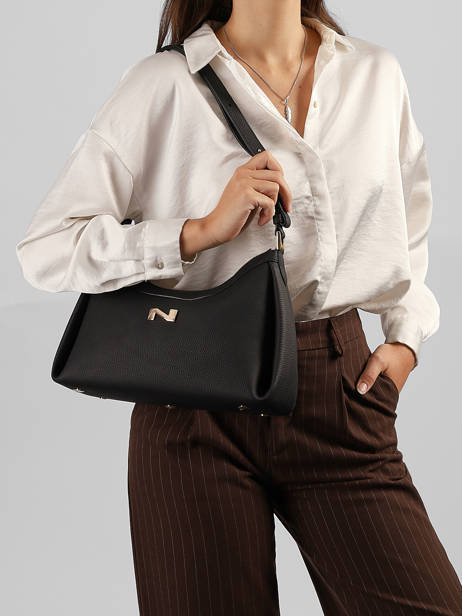 Sac Porté épaule Maia Cuir Nathan baume Noir nymphea 6 vue secondaire 1