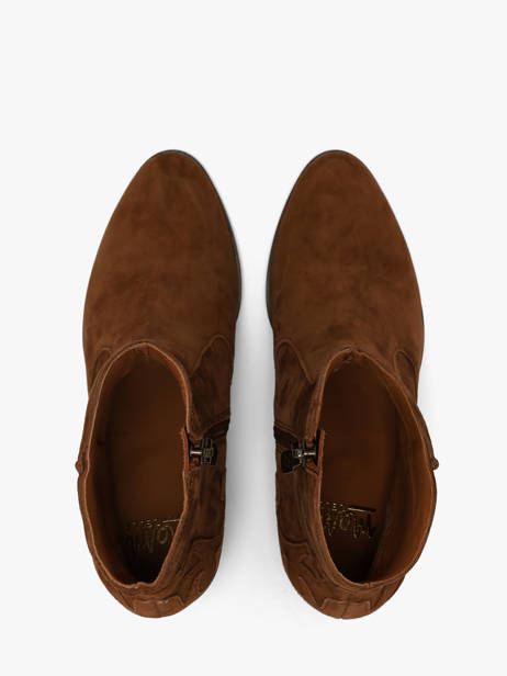 Bottines à Talon En Cuir Mam'zelle Marron women CSGGF41 vue secondaire 3