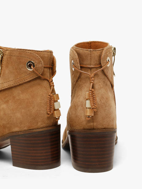 Bottines à Talon En Cuir Mam'zelle Beige women CSIUY55 vue secondaire 2