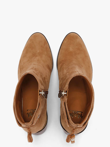 Bottines à Talon En Cuir Mam'zelle Beige women CSIUY55 vue secondaire 3