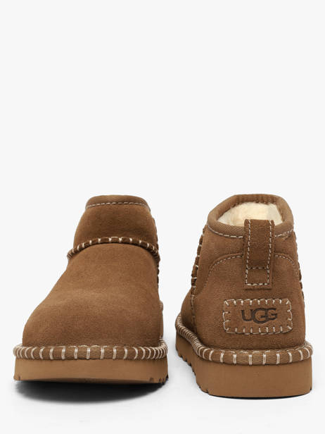 Bottines En Cuir Ugg Beige women 1180626 vue secondaire 1